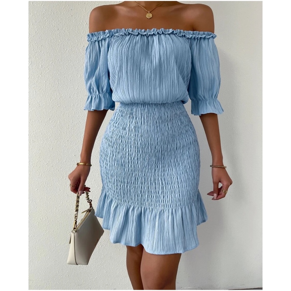 Boho Off shoulder Ruffle Dress - Picture 2 of 10